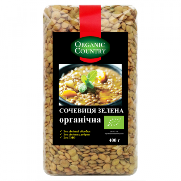 Чечевица зеленая органическая Organic Country (Органик Кантри) фото